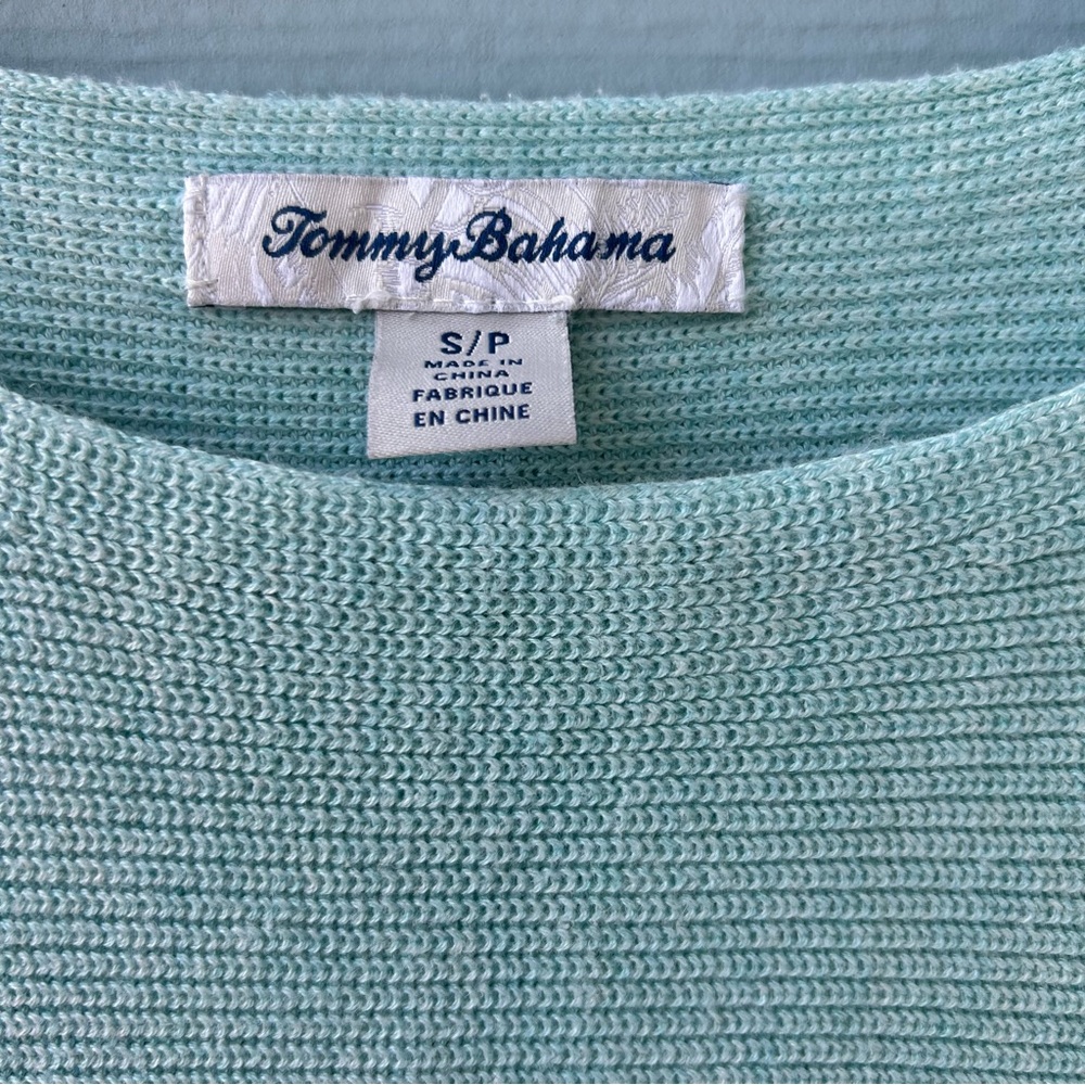 Tommy Bahama Women’s Bonita Boatneck Dolman Sleeve Aqua Sweater Size S - Picture 3 of 8
